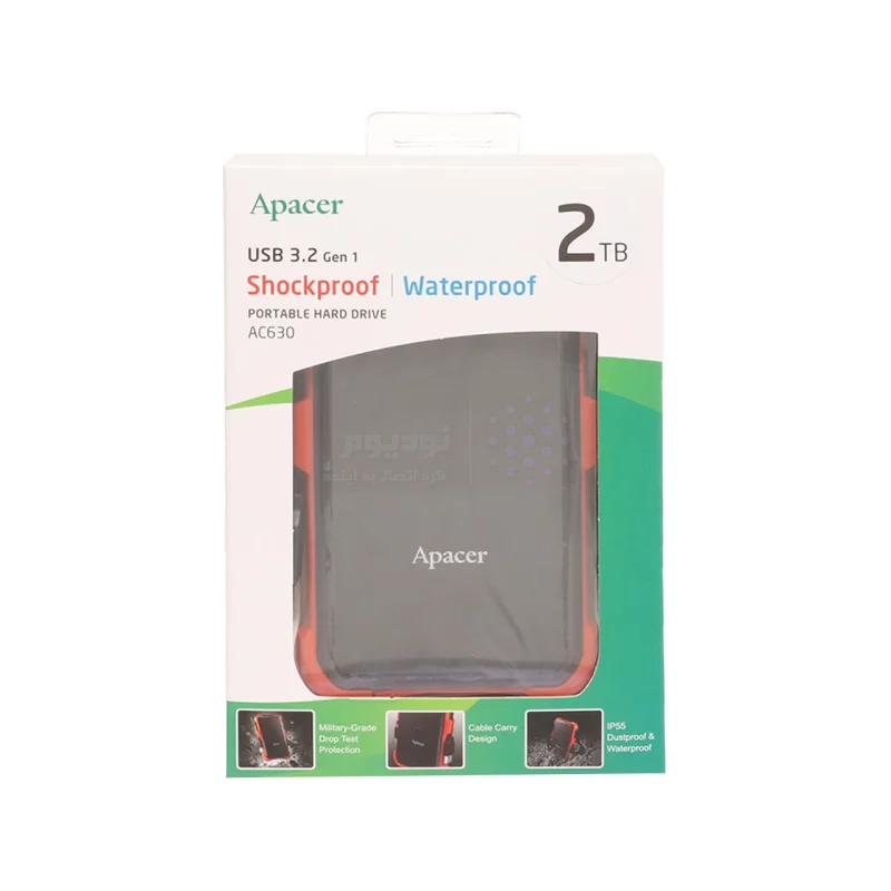 هارد اکسترنال Apacer مدل AC630 ظرفیت 2TB - مشکی نارنجی - تصویر 10