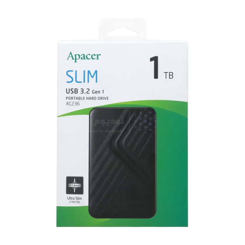 هارد اکسترنال Apacer مدل Slim AC236 ظرفیت 1TB - مشکی - تصویر 5