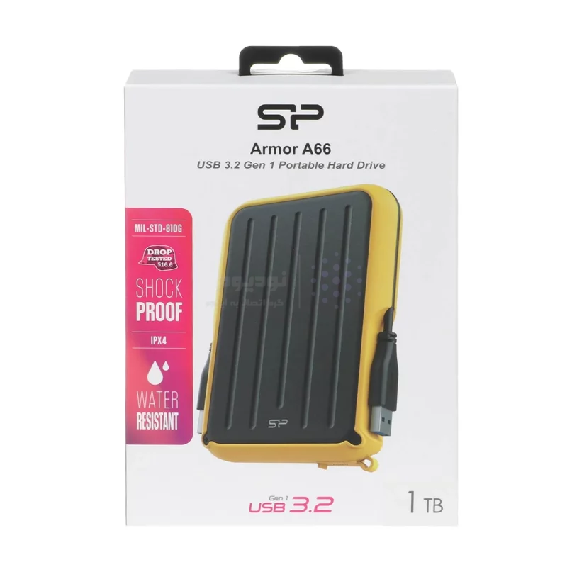 هارد اکسترنال Silicon Power USB3.2 مدل Armor A66 ظرفیت 1TB - مشکی زرد (گارانتی متین) - تصویر 4