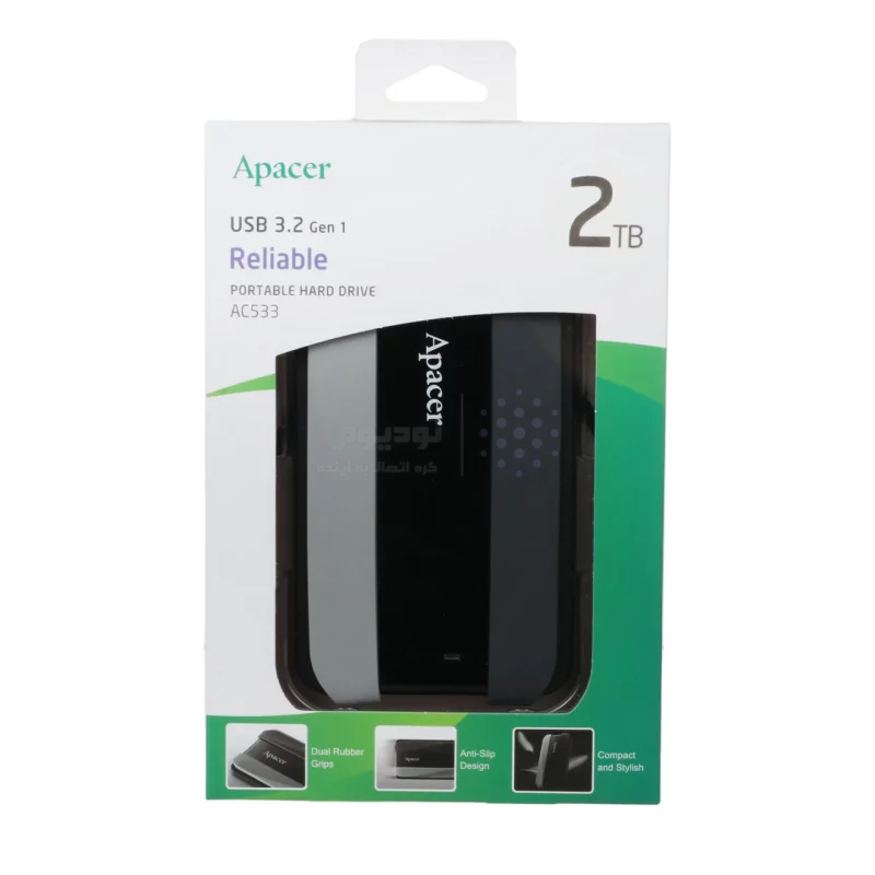 هارد اکسترنال Apacer USB3.2 مدل AC533 ظرفیت 2TB - مشکی - تصویر 4