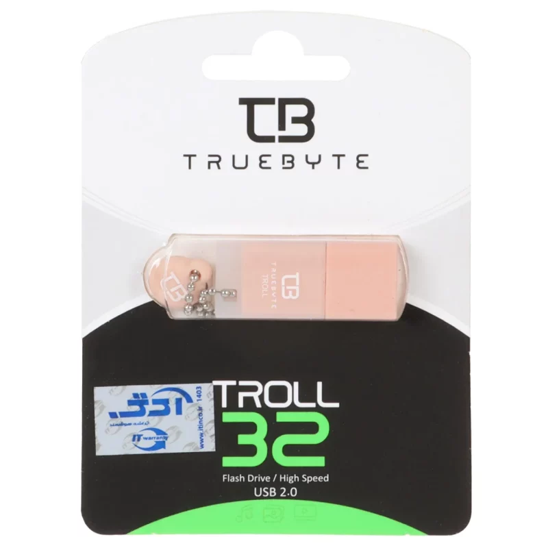 TRUEBYTE TROLL USB2.0 Flash Memory - 32GB گلبهی (گارانتی مادام العمر شرکت آی تین) - تصویر 2