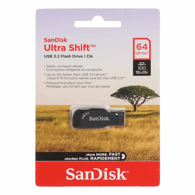 SanDisk Ultra Shift USB3.2 Flash Memory-64GB (گارانتی سورین) - تصویر 2