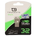 TRUEBYTE TACH USB Type-C USB3.2 Flash Memory (150MB/S)- 32GB (گارانتی مادام العمر شرکت آی تین) نقره ای