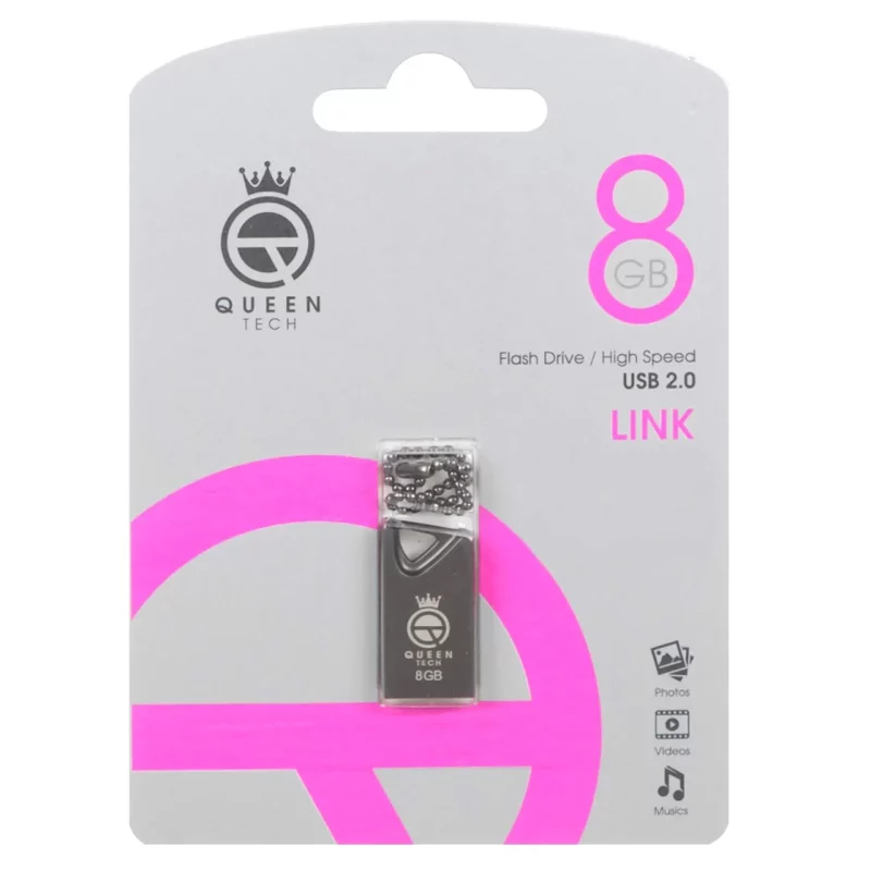Queen LINK USB2.0 Flash Memory-8GB (گارانتی مادام العمر شرکت آی تین) - تصویر 2