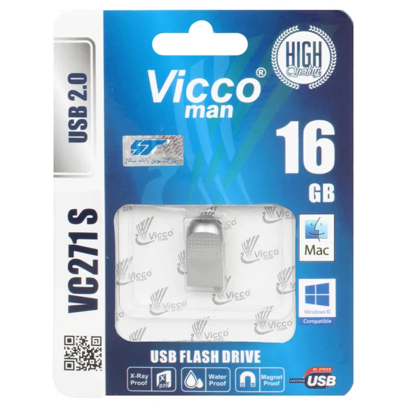 نقره ای Vicco man VC271 S USB2.0 Flash Memory-16GB - تصویر 2