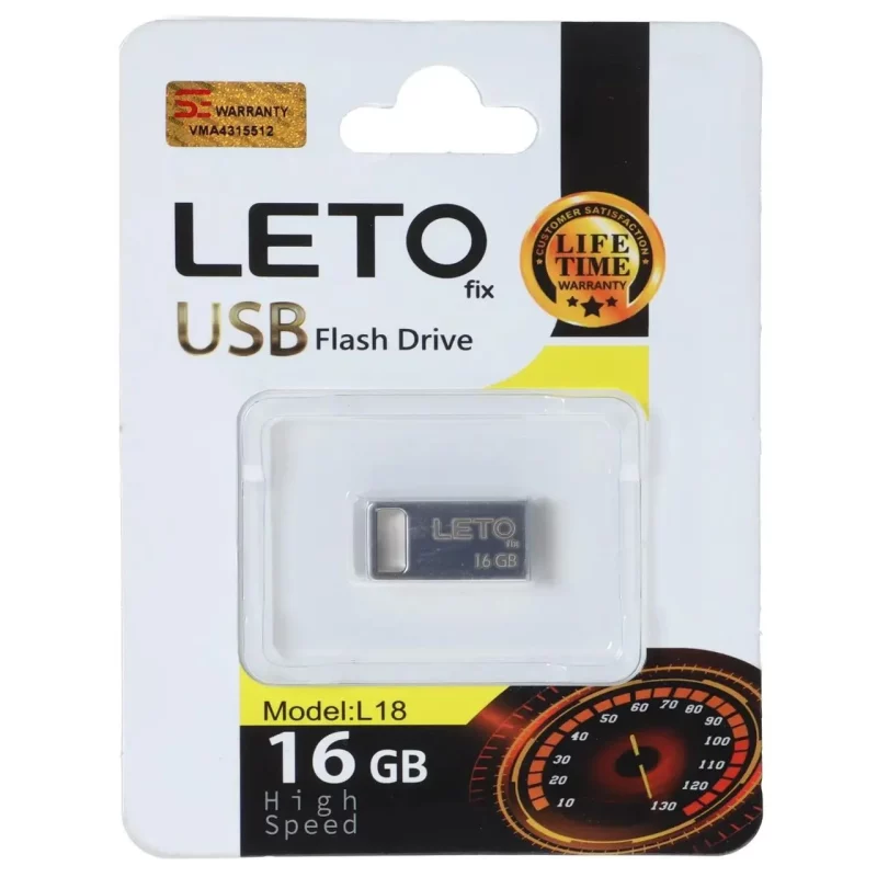 فلش مموری Leto Fix مدل L18 USB2.0 ظرفیت 16GB - نقره ای - تصویر 2