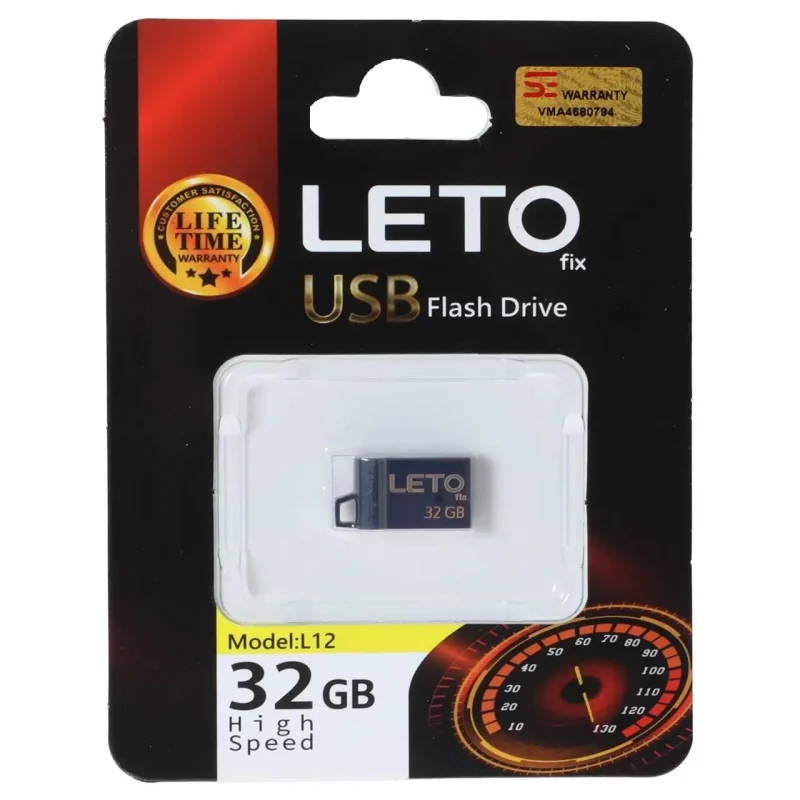فلش مموری Leto Fix مدل L12 USB2.0 ظرفیت 32GB - مشکی - تصویر 2