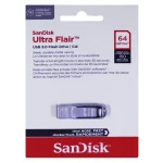 فلش مموری SanDisk مدل Ultra Flair USB3.0 ظرفیت 64GB - نقره ای (گارانتی آسان سرویس)