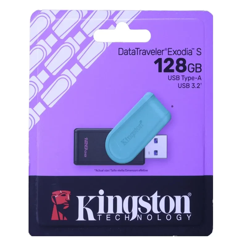 فلش مموری KingSton مدل DataTraveler Exodia S USB3.2 ظرفیت 128GB - مشکی سبز (گارانتی آسان سرویس) - تصویر 2