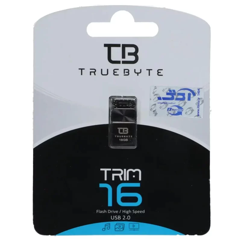 فلش مموری TRUEBYTE USB2.0 مدل TRIM ظرفیت 16GB - مشکی (گارانتی مادام العمر شرکت آی تین) - تصویر 2