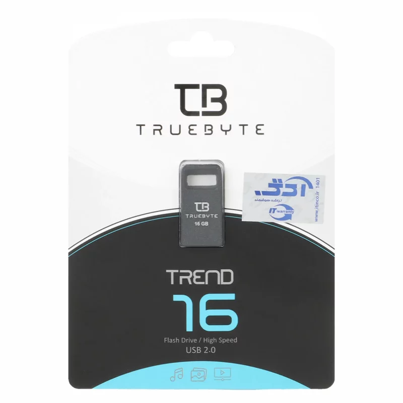 TRUEBYTE TREND USB2.0 Flash Memory-16GB مشکی (گارانتی مادام العمر شرکت آی تین) - تصویر 2