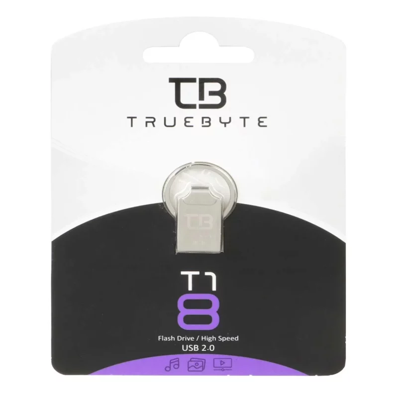 TRUEBYTE T1 USB2.0 Flash Memory-8GB نقره ای (گارانتی مادام العمر شرکت آی تین) - تصویر 2