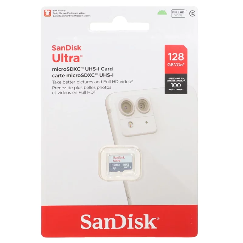 SanDisk Ultra microSDXC UHS-I -(100MB/s) - 128GB (گارانتی سورین) - تصویر 2