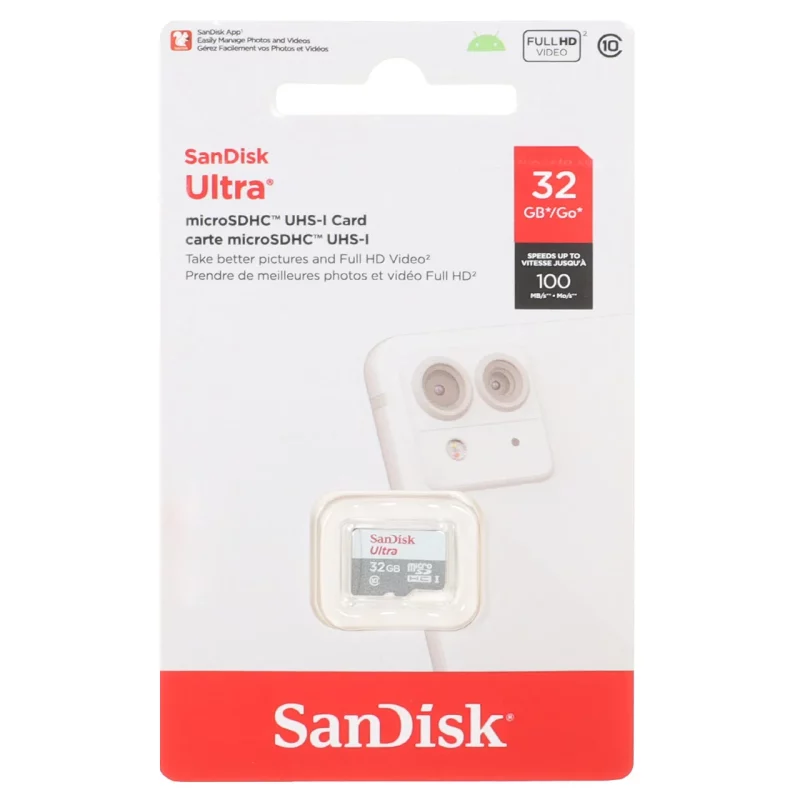 SanDisk Ultra microSDHC UHS-I -(100MB/s) - 32GB (گارانتی سورین) - تصویر 2