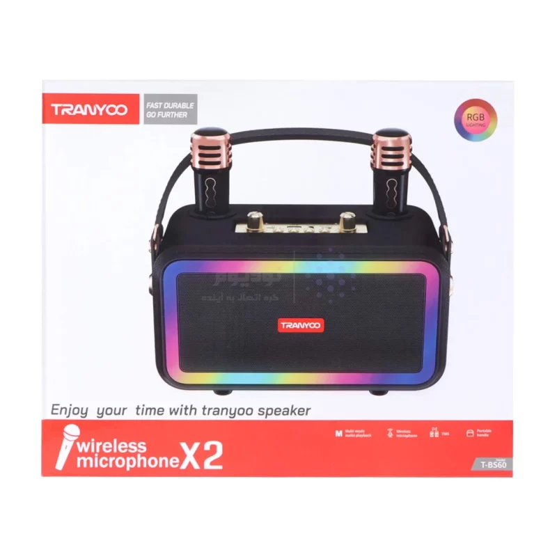 اسپیکر بی سیم TRANYOO مدل T-BS60 - مشکی - تصویر 9