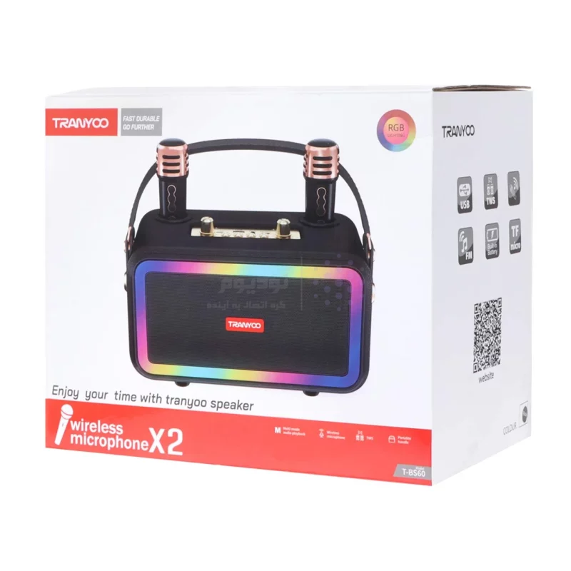 اسپیکر بی سیم TRANYOO مدل T-BS60 - مشکی - تصویر 10