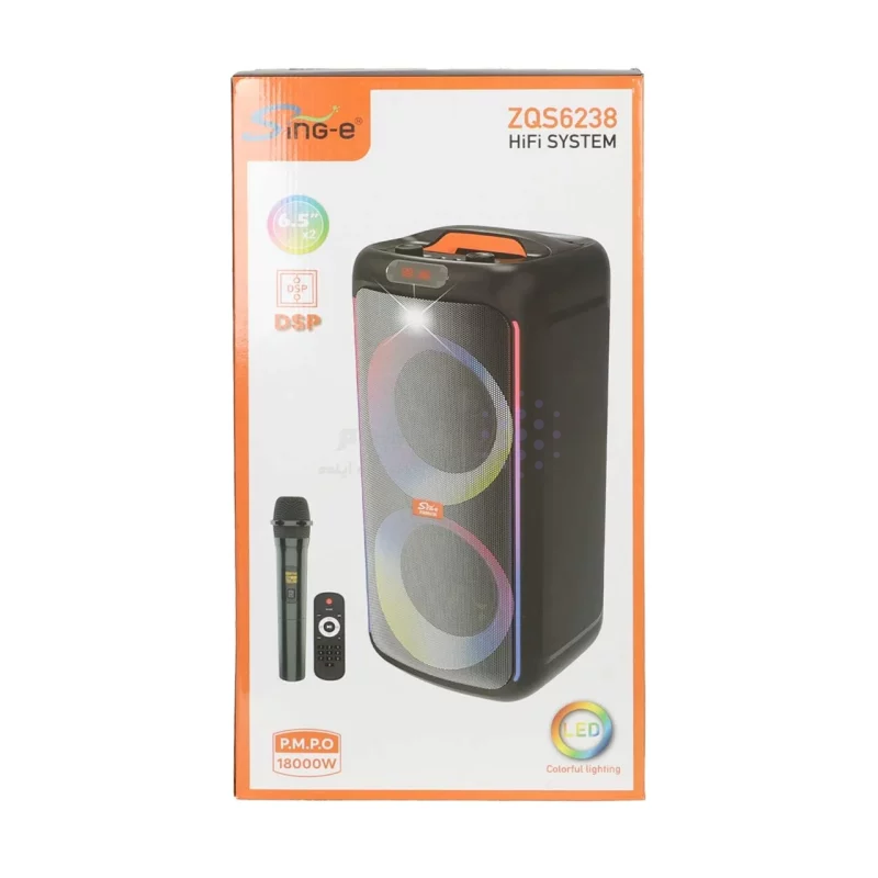اسپیکر 20W بی سیم Sing-e مدل ZQS6238 - مشکی - تصویر 5
