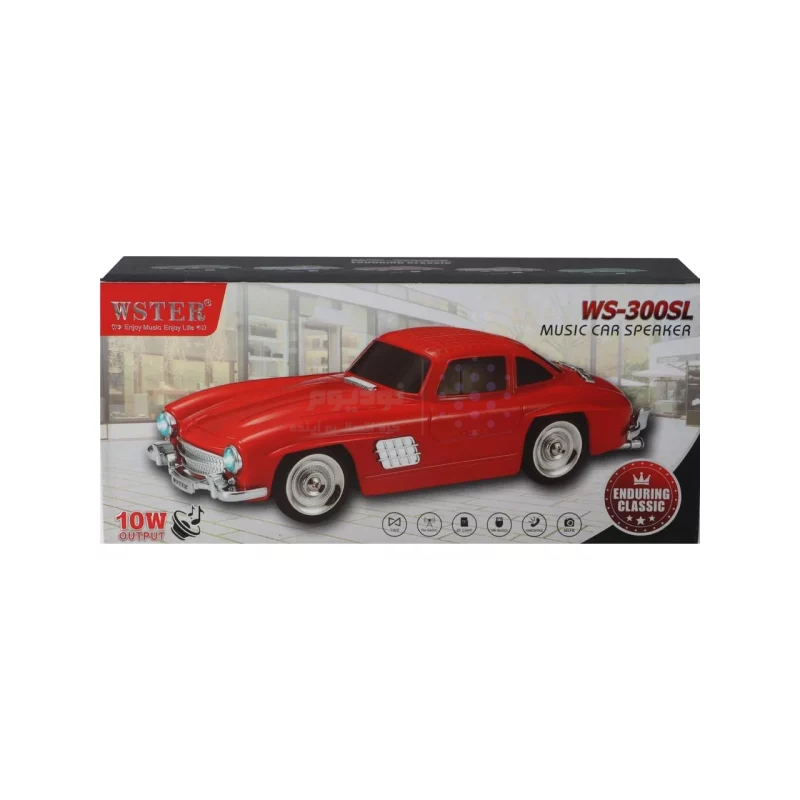 اسپیکر بی سیم طرح ماشین کلاسیک WSTER مدل WS-300SL - مشکی - MMX - تصویر 8