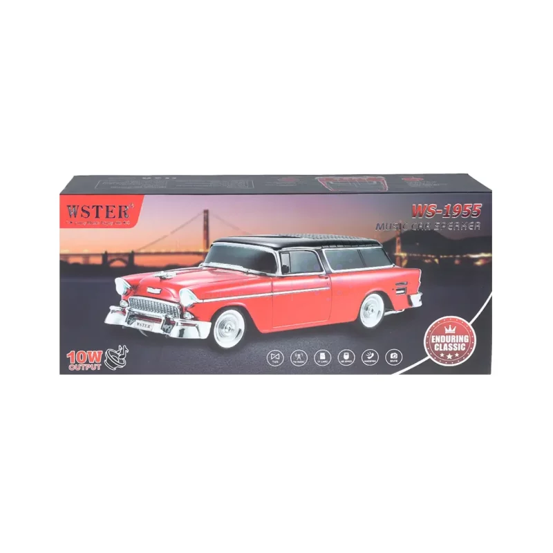 اسپیکر بی سیم طرح ماشین کلاسیک WSTER مدل WS-1955 - مشکی - MMX - تصویر 8