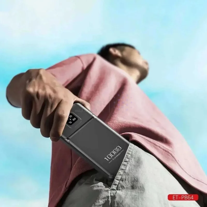 پاوربانک Earldom 10000mAh مدل PB64 10W - مشکی - تصویر 4