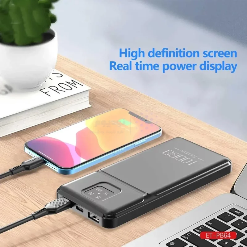 پاوربانک Earldom 10000mAh مدل PB64 10W - مشکی - تصویر 8