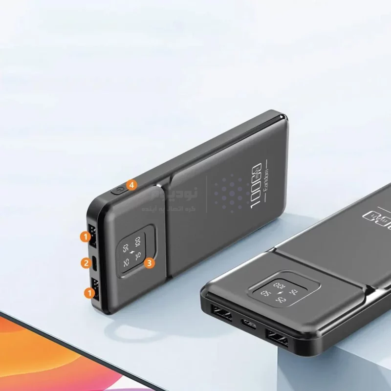 پاوربانک Earldom 10000mAh مدل PB64 10W - مشکی - تصویر 9