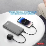 پاوربانک Earldom 10000mAh مدل PB65 10W - مشکی - تصویر 5
