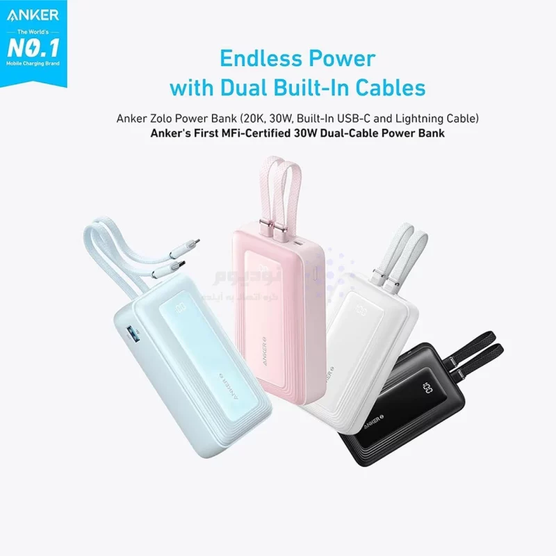 پاور بانک فست شارژ Anker 20000mAh مدل A1681H31 30W - آبی (گارانتی 18 ماهه شرکتی) - تصویر 6
