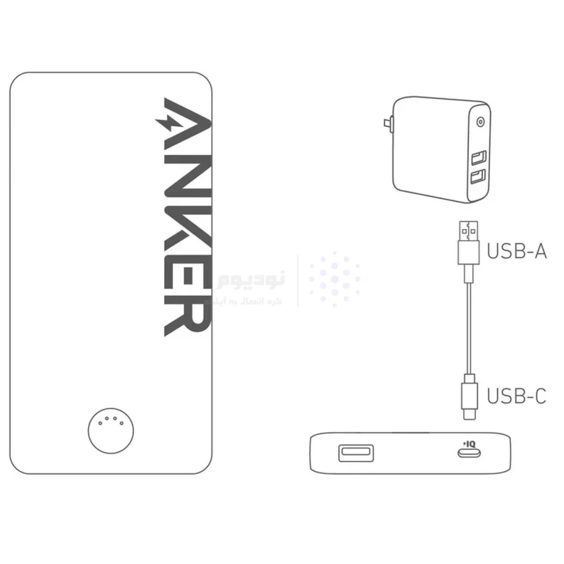 پاوربانک فست شارژ Anker 10000mAh مدل A1334H21 12W - سفید (گارانتی 18 ماهه شرکتی) - تصویر 6