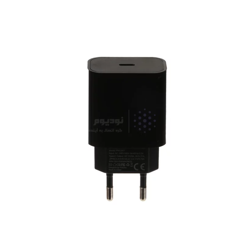 شارژر دیواری 25W فست و PD تک پورت ProOne مدل PWC501 به همراه کابل شارژ Type-C to Type-C - مشکی - تصویر 4