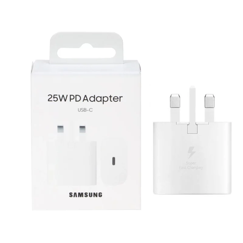 شارژر دیواری سه پین SAMSUNG 25W Plus TA800 ( فست و PD) سفید DST (6 ماهه DST+ بیمه نامه 12 ماهه DGARD) - تصویر 2