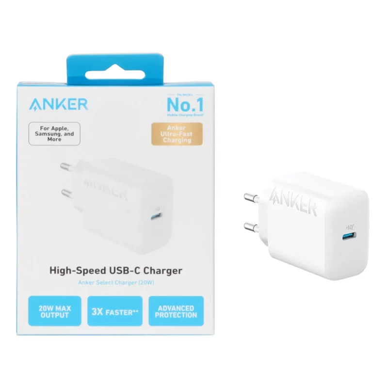 شارژر دیواری فست تک پورت ANKER مدل A2347G21 با توان 20W و تکنولوژی IQ3 - سفید (گارانتی 18ماهه شرکتی) - تصویر 2