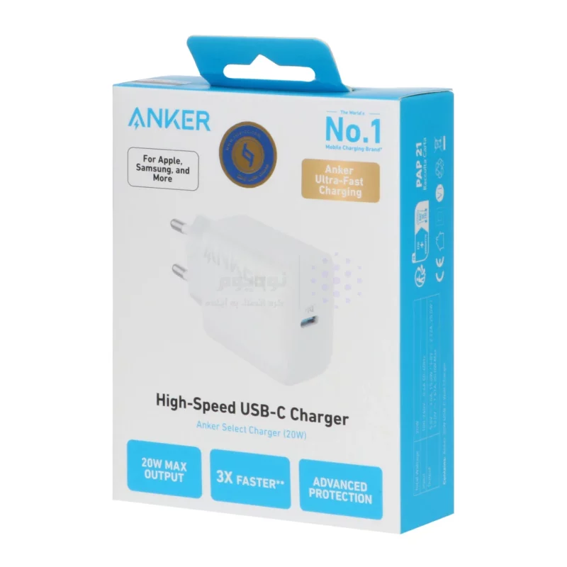 شارژر دیواری فست تک پورت ANKER مدل A2347G21 با توان 20W و تکنولوژی IQ3 - سفید (گارانتی 18ماهه شرکتی) - تصویر 3