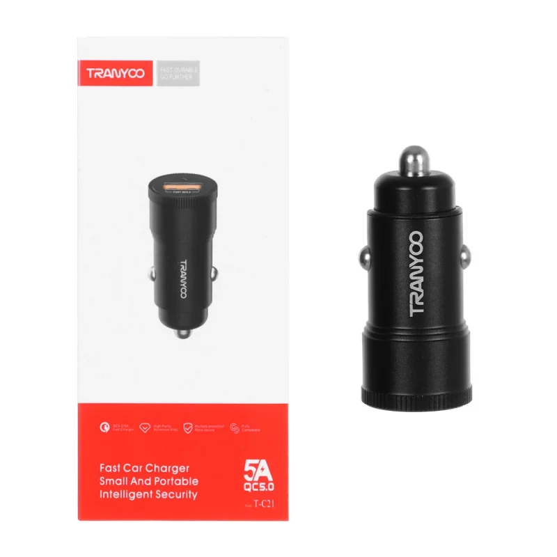 شارژر فندکی فست تک پورت Tranyoo مدل T-C21 18W - مشکی - تصویر 2