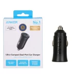 شارژر فندکی فست دو پورت ANKER مدل A2741H11 با توان 30W - مشکی (گارانتی 18ماهه حافظه طلایی ایستا)