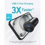 شارژر فندکی فست دو پورت ANKER مدل A2741H11 با توان 30W - مشکی (گارانتی 18ماهه حافظه طلایی ایستا) - تصویر 4