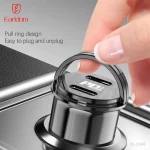 شارژر فندکی PD و فست دو پورت Earldom مدل CC45 36W - مشکی - تصویر 5