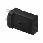 شارژر دیواری سه پین PD و فست سه پورت Samsung مدل EP-T6530 65W - مشکی - اصل چین (گارانتی 18 ماهه تعویض اچ دی سرویس ) - تصویر 4