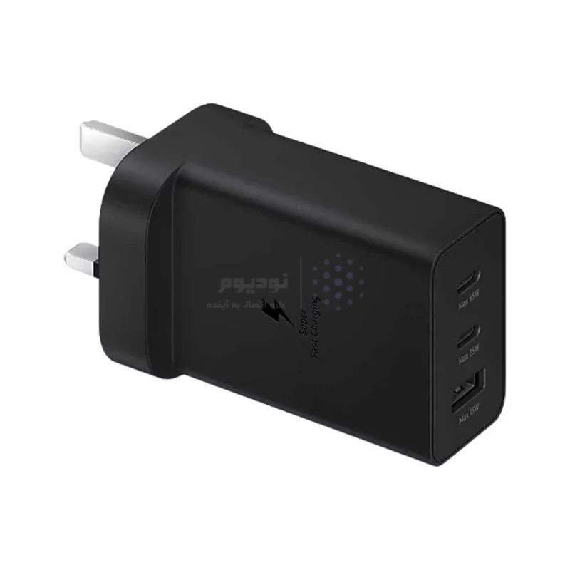 شارژر دیواری سه پین PD و فست سه پورت Samsung مدل EP-T6530 65W - مشکی - اصل چین (گارانتی 18 ماهه تعویض اچ دی سرویس ) - تصویر 4
