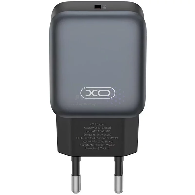 شارژر دیواری PD و فست تک پورت XO مدل XO-L153(EU) 20W - مشکی - تصویر 4