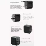 شارژر دیواری PD و فست سه پورت وتبدیل برق XO مدل XO-WL13 20W - مشکی - تصویر 4