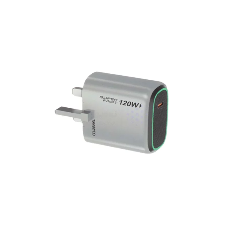 شارژر دیواری PD و فست تک پورت Tranyoo مدل T-UK3 C 120W به همراه کابل شارژ Type-C To Type-C - طوسی - تصویر 3