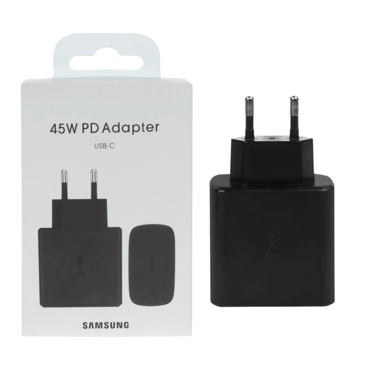 1585-4608178-1 شارژر دیواری دو پین PD و فست تک پورت Samsung Type-C مدل TA845 45W - مشکی (گارانتی شش ماهه AZR) - تصویر 1