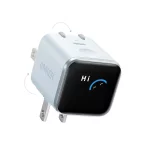شارژر دیواری فست تک پورت ANKER مدل A121DP31 Nano Charger Foldable 180° 45W - آبی (گارانتی 18 ماهه شرکتی)