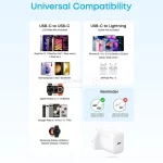 شارژر دیواری سه پین PD و فست تک پورت ANKER مدل B2347K21 20W به همراه کابل شارژ Type-C To Type-C - سفید (گارانتی 18 ماهه شرکتی) - تصویر 5