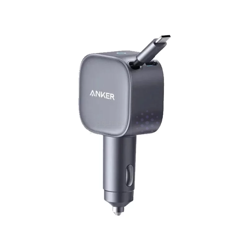 شارژر فندکی فست دو پورت Anker مدل A2738HA2 75W به همراه کابل متصل Type-C - خاکستری (گارانتی 18 ماهه شرکتی) - تصویر 3