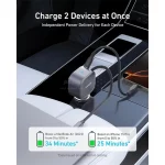 شارژر فندکی فست دو پورت Anker مدل A2738HA2 75W به همراه کابل متصل Type-C - خاکستری (گارانتی 18 ماهه شرکتی) - تصویر 5