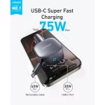 شارژر فندکی فست دو پورت Anker مدل A2738HA2 75W به همراه کابل متصل Type-C - خاکستری (گارانتی 18 ماهه شرکتی) - تصویر 7