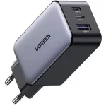 شارژر دیواری PD و فست سه پورت UGREEN مدل Nexode CD244-10335 65W - خاکستری (گارانتی 18 ماهه آسان پیشرو)