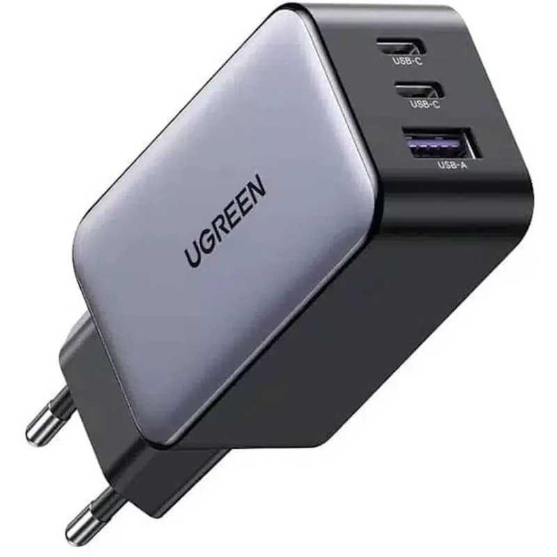 شارژر دیواری PD و فست سه پورت UGREEN مدل Nexode CD244-10335 65W - خاکستری (گارانتی 18 ماهه آسان پیشرو) - تصویر 2